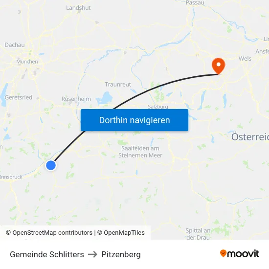 Gemeinde Schlitters to Pitzenberg map