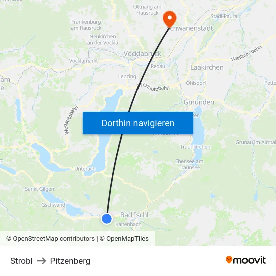 Strobl to Pitzenberg map