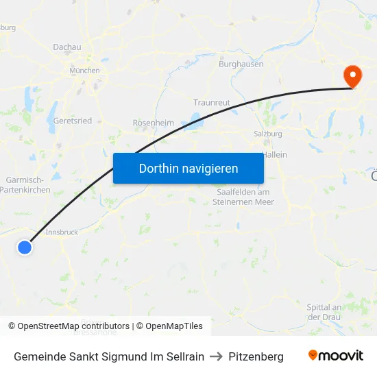 Gemeinde Sankt Sigmund Im Sellrain to Pitzenberg map