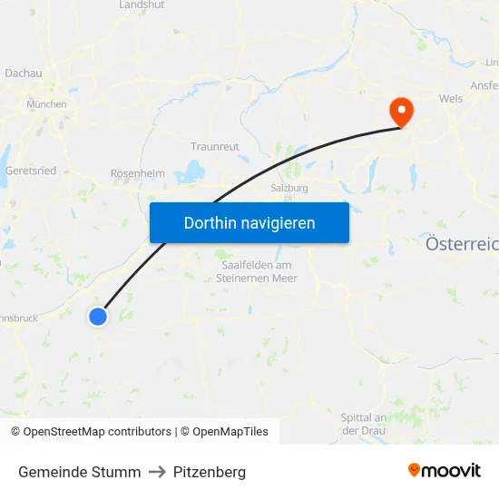 Gemeinde Stumm to Pitzenberg map