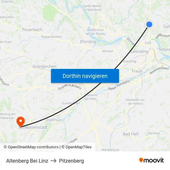 Altenberg Bei Linz to Pitzenberg map