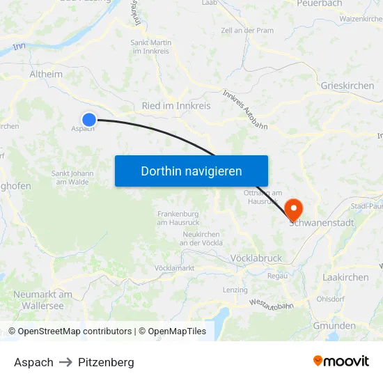 Aspach to Pitzenberg map