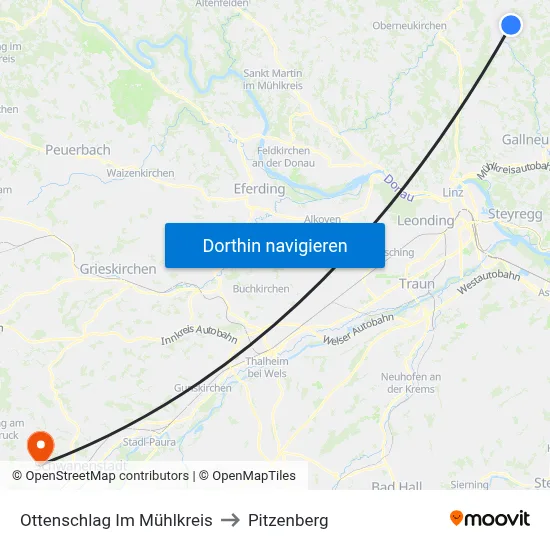 Ottenschlag Im Mühlkreis to Pitzenberg map