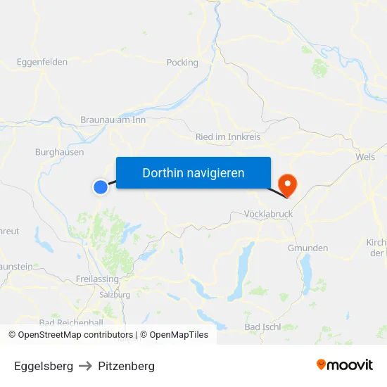 Eggelsberg to Pitzenberg map