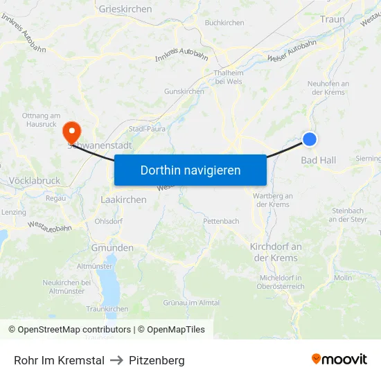 Rohr Im Kremstal to Pitzenberg map