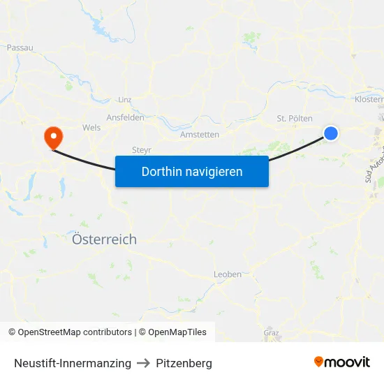Neustift-Innermanzing to Pitzenberg map