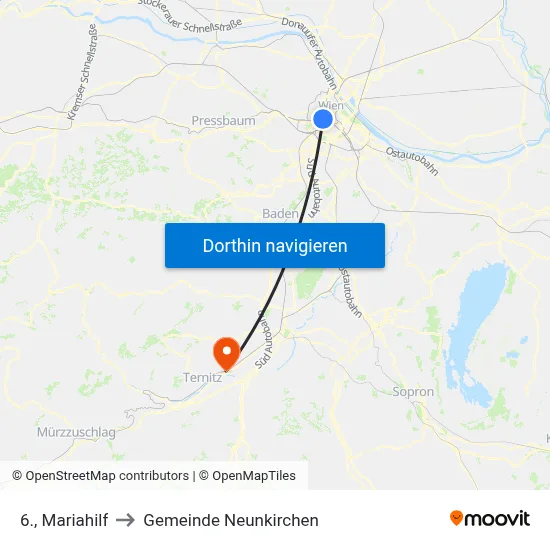 6., Mariahilf to Gemeinde Neunkirchen map