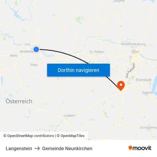 Langenstein to Gemeinde Neunkirchen map