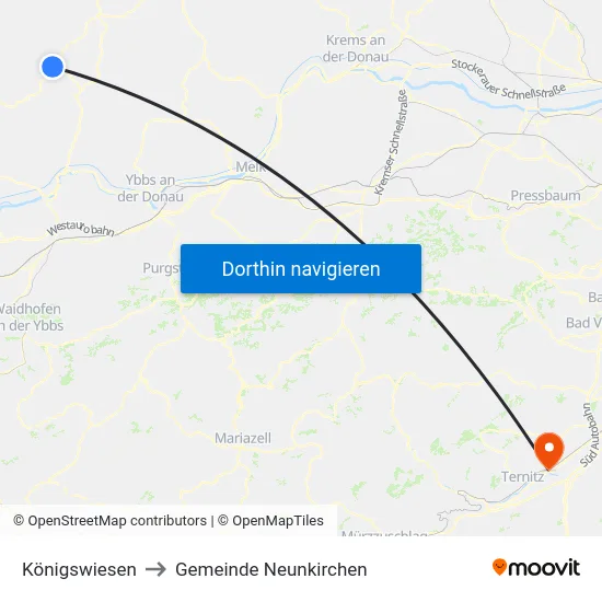 Königswiesen to Gemeinde Neunkirchen map