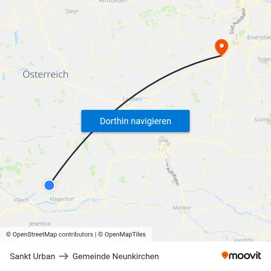 Sankt Urban to Gemeinde Neunkirchen map
