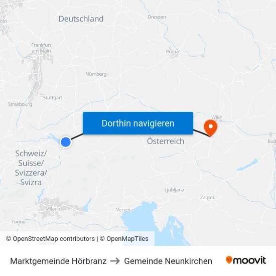 Marktgemeinde Hörbranz to Gemeinde Neunkirchen map
