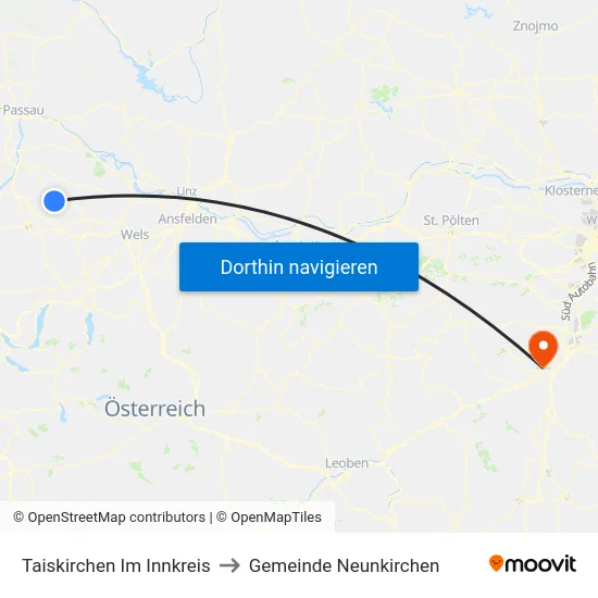 Taiskirchen Im Innkreis to Gemeinde Neunkirchen map