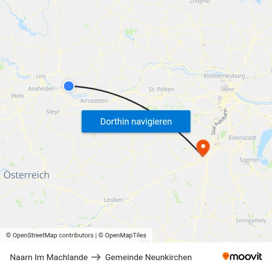 Naarn Im Machlande to Gemeinde Neunkirchen map