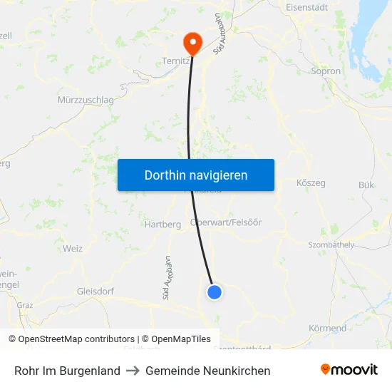 Rohr Im Burgenland to Gemeinde Neunkirchen map