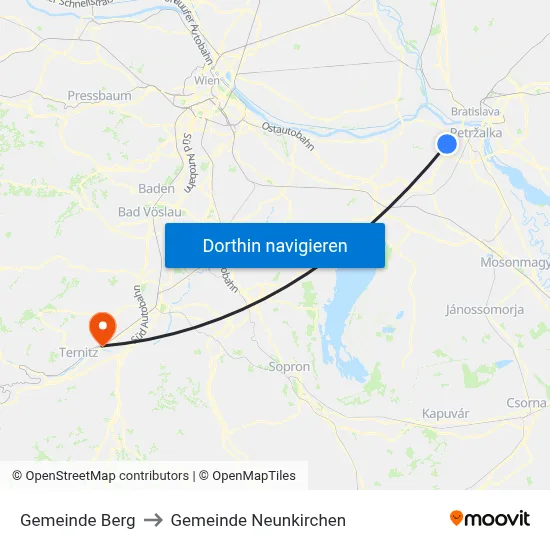 Gemeinde Berg to Gemeinde Neunkirchen map