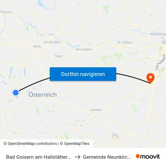 Bad Goisern am Hallstättersee to Gemeinde Neunkirchen map
