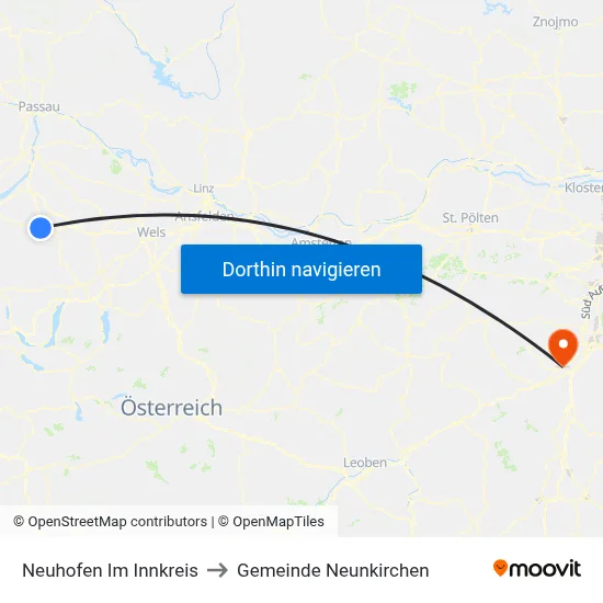 Neuhofen Im Innkreis to Gemeinde Neunkirchen map