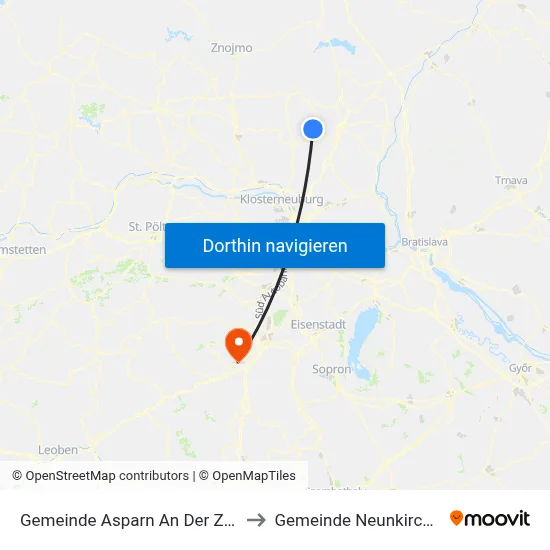 Gemeinde Asparn An Der Zaya to Gemeinde Neunkirchen map