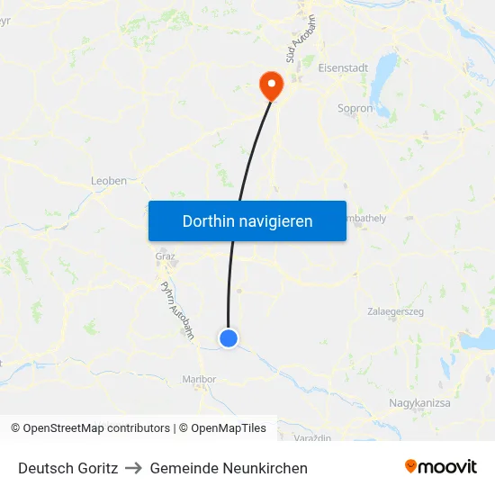 Deutsch Goritz to Gemeinde Neunkirchen map