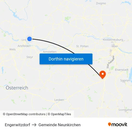 Engerwitzdorf to Gemeinde Neunkirchen map