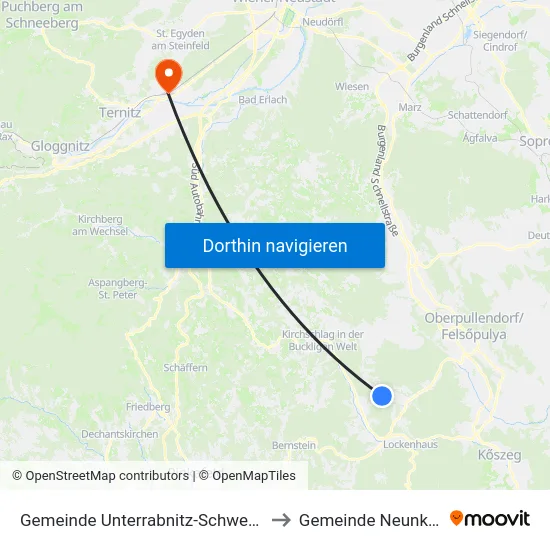 Gemeinde Unterrabnitz-Schwendgraben to Gemeinde Neunkirchen map