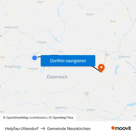 Helpfau-Uttendorf to Gemeinde Neunkirchen map