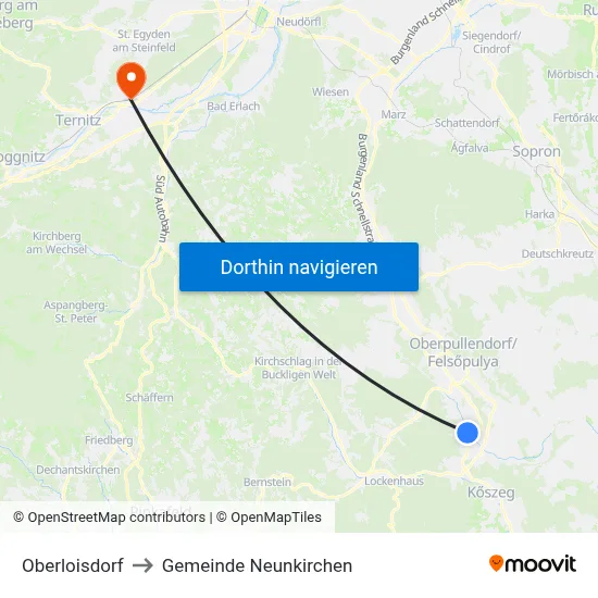 Oberloisdorf to Gemeinde Neunkirchen map