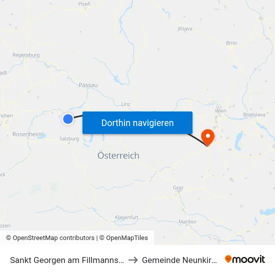 Sankt Georgen am Fillmannsbach to Gemeinde Neunkirchen map