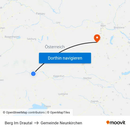 Berg Im Drautal to Gemeinde Neunkirchen map