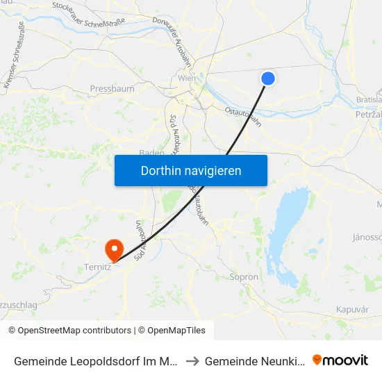 Gemeinde Leopoldsdorf Im Marchfeld to Gemeinde Neunkirchen map