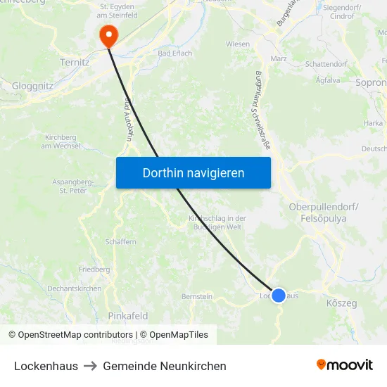 Lockenhaus to Gemeinde Neunkirchen map