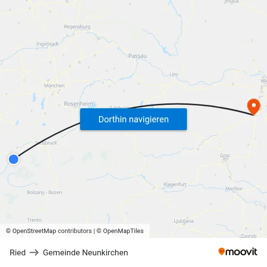 Ried to Gemeinde Neunkirchen map