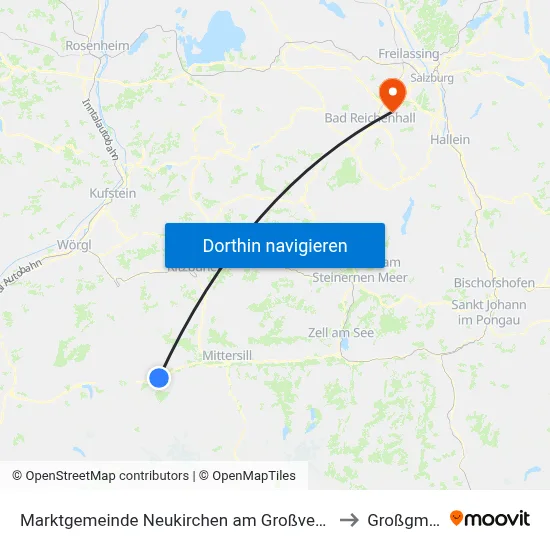 Marktgemeinde Neukirchen am Großvenediger to Großgmain map