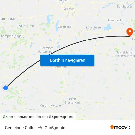 Gemeinde Galtür to Großgmain map