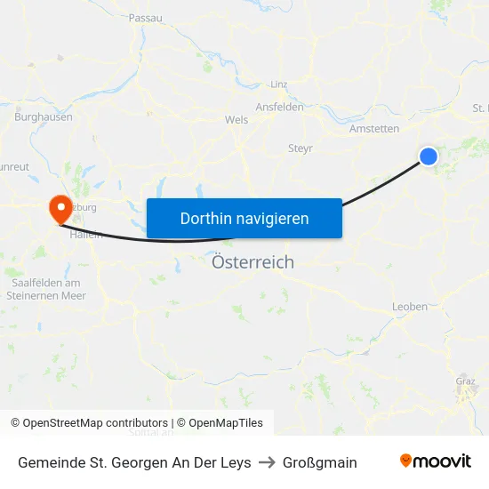 Gemeinde St. Georgen An Der Leys to Großgmain map