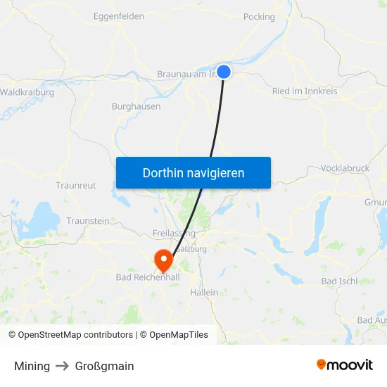 Mining to Großgmain map