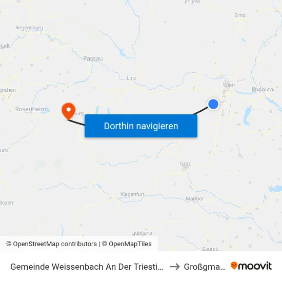 Gemeinde Weissenbach An Der Triesting to Großgmain map