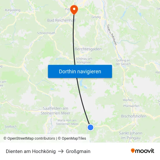 Dienten am Hochkönig to Großgmain map