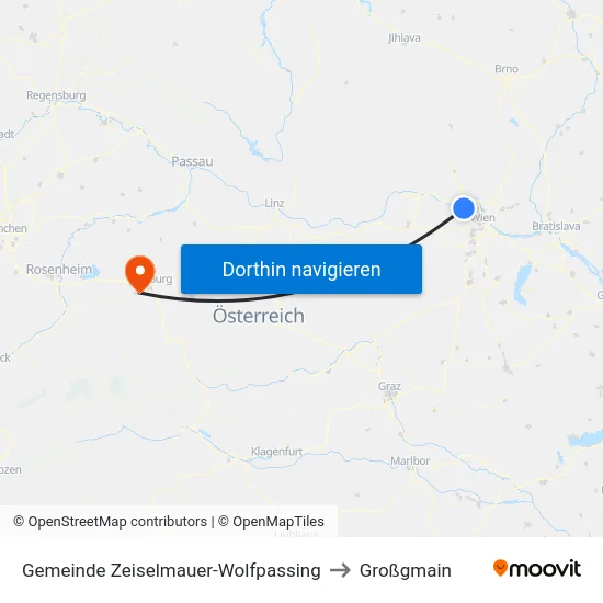 Gemeinde Zeiselmauer-Wolfpassing to Großgmain map