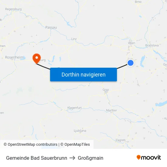Gemeinde Bad Sauerbrunn to Großgmain map