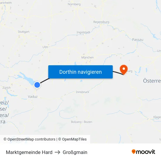 Marktgemeinde Hard to Großgmain map