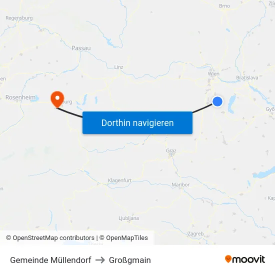 Gemeinde Müllendorf to Großgmain map