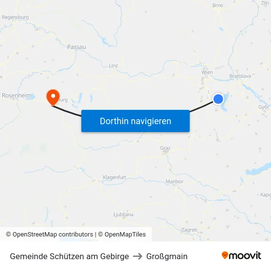 Gemeinde Schützen am Gebirge to Großgmain map