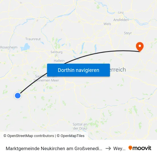 Marktgemeinde Neukirchen am Großvenediger to Weyer map