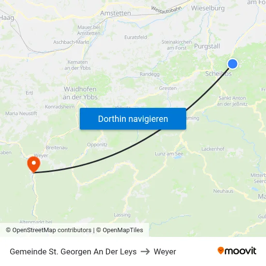 Gemeinde St. Georgen An Der Leys to Weyer map