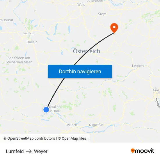 Lurnfeld to Weyer map