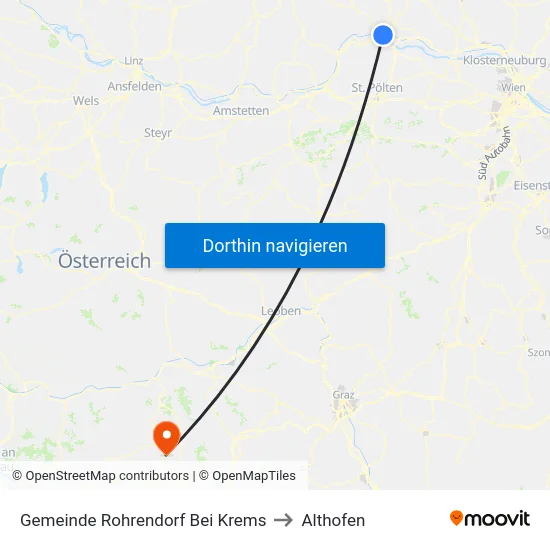 Gemeinde Rohrendorf Bei Krems to Althofen map