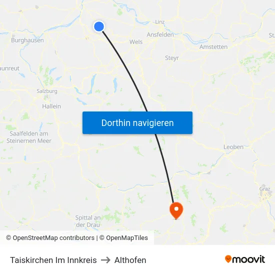 Taiskirchen Im Innkreis to Althofen map