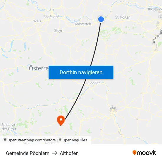Gemeinde Pöchlarn to Althofen map