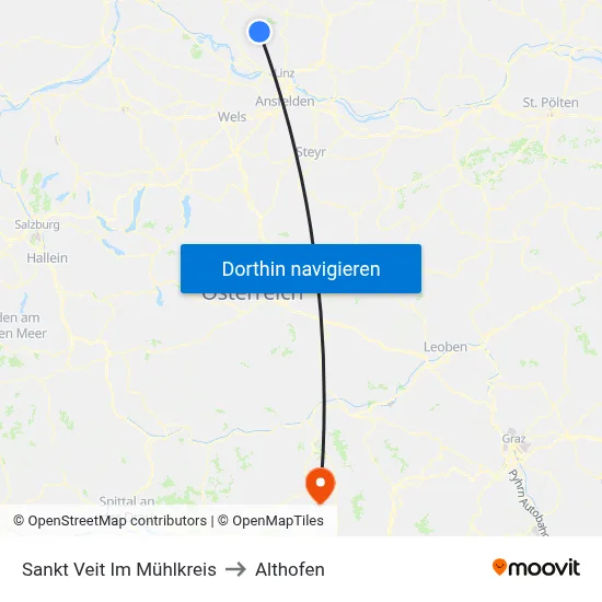 Sankt Veit Im Mühlkreis to Althofen map